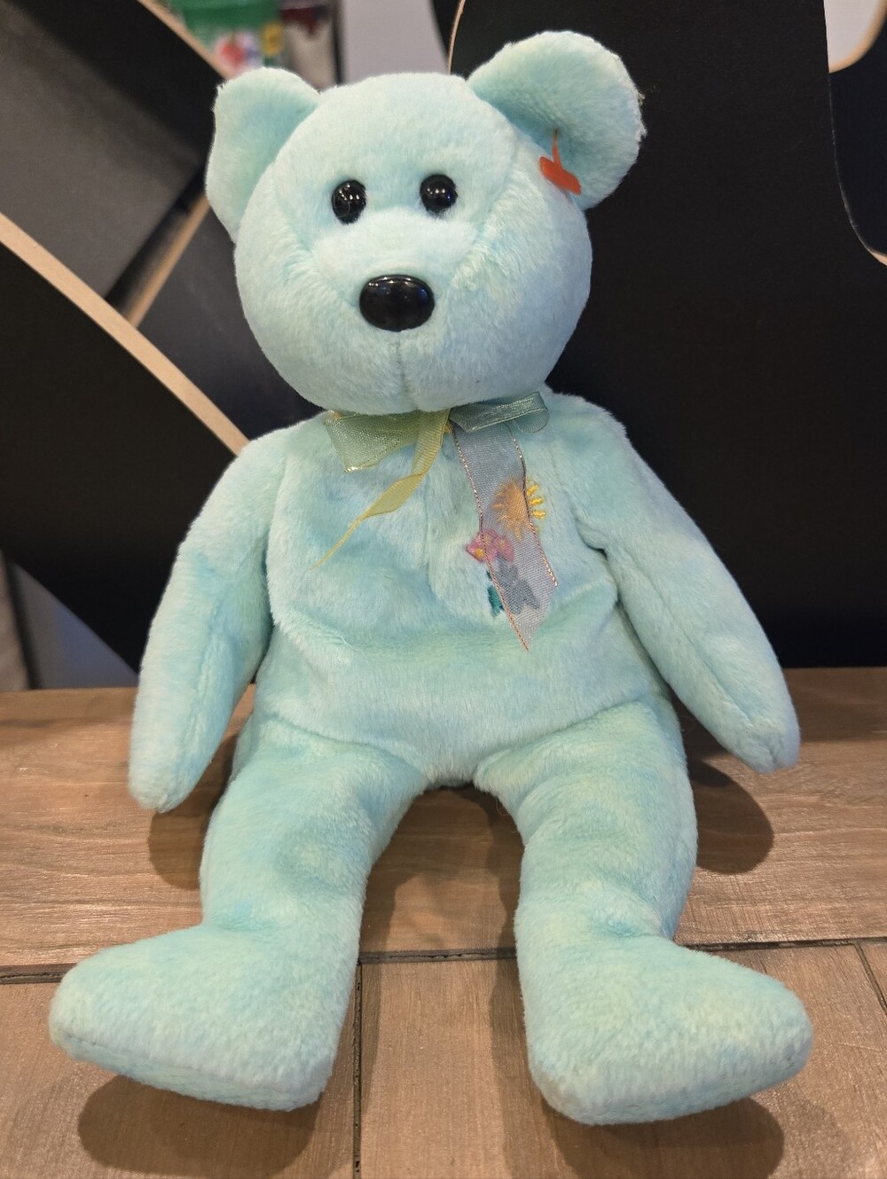 Ty Vintage Beanie Baby Ariel Mint Green Teddy Bear 2000